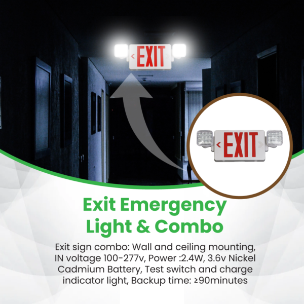 Exit Emergency Light & Combo - Image 2